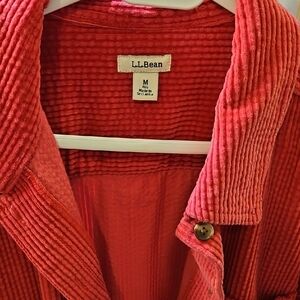 L.L. Bean Rich Red Corduroy Top